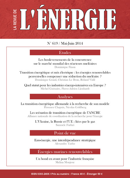 9782710810384-Revue de l'énergie (La) - N° 619, mai-juin 2014