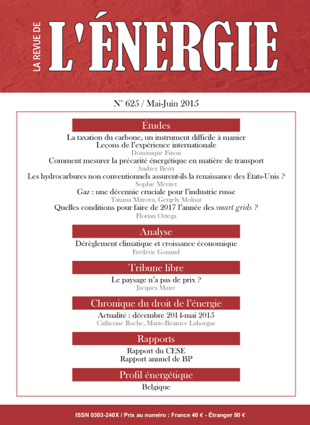 9782710811602-Revue de l'énergie (La) - N° 625, mai-juin 2015