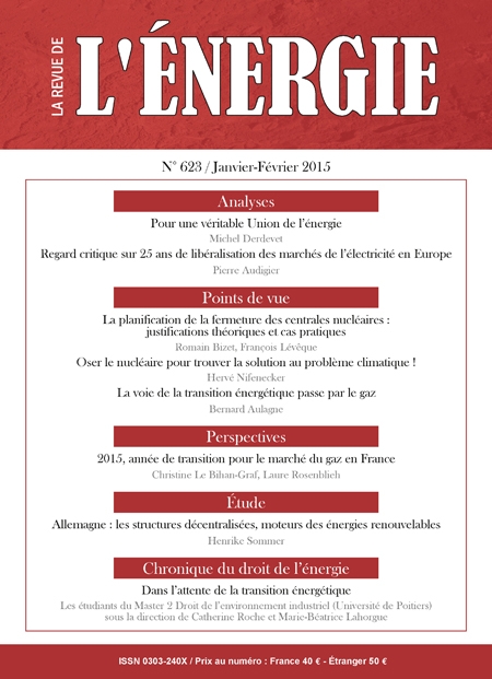 Revue de l'énergie (La) - N° 623, janvier-février 2015