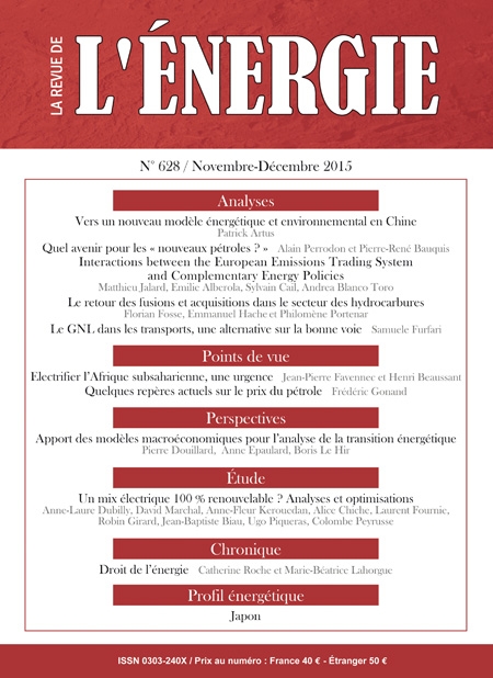 Revue de l'énergie (La) - N° 628, novembre-décembre 2015