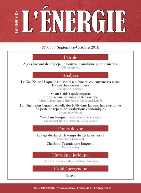 Revue de l'énergie (La) - N° 633, septembre-octobre 2016