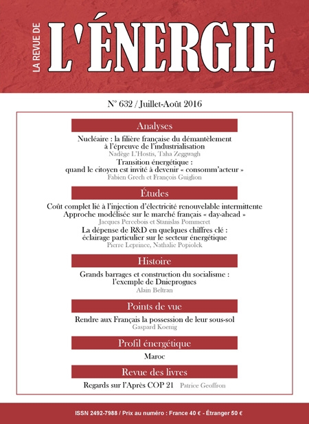 Revue de l'énergie (La) - N° 632, juillet-août 2016